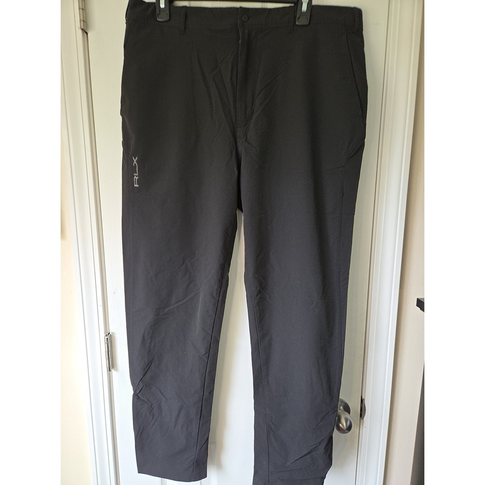 RLX Ralph Lauren Womens Chino Pants 36x28 Golf Active Performance‎ Black Stretch
